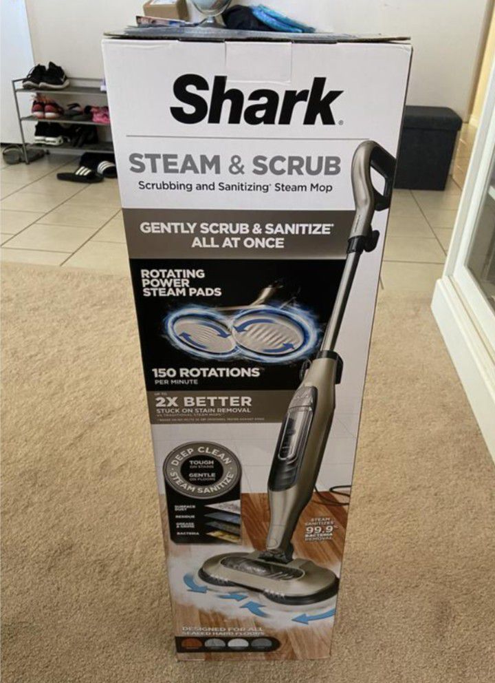 Shark Steam & Scrub - Scrubbing And Sanitizing Steam Mop **Brand New In Box Never Opened 