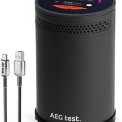 HOUND-3699 Portable Radon Detector for Home, 10-Mins Data Updates, Touchscreen Color Display, Audible & Visual Alarm, Long-Term Continuous Monitoring 