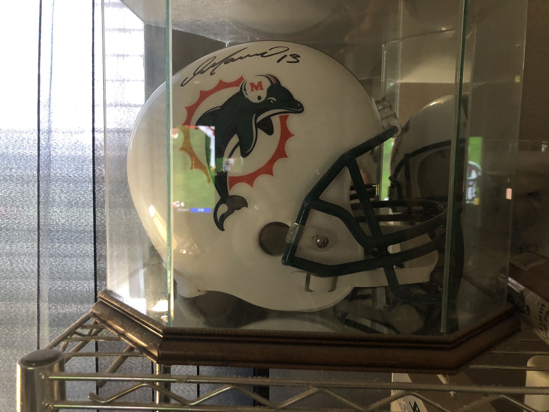 Full sized autograph, Dan Marino helmet, JSA certified.