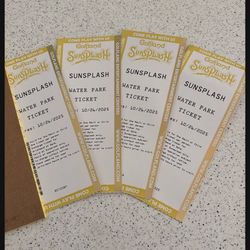 Golfland / Sunsplash Waterpark Tickets 4 For $100