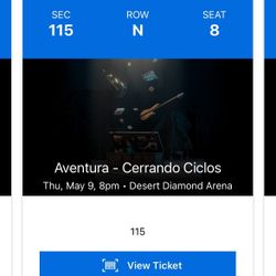 Aventura Concert tickets