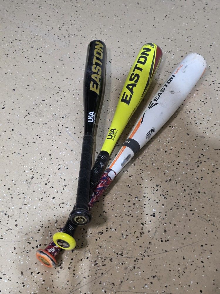 Easton Youth Baseball Bats (3 Total) – USA Baseball Certified