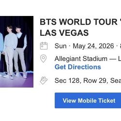 BTS Tickets - Las Vegas 
