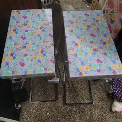 Matching Custom Covered Floral Tables