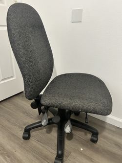 Small Charcoal Fabric Operator Chair