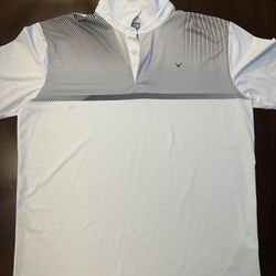 Callaway White Sports Tee (Large) - Minor Stains