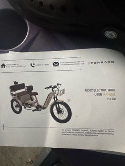 RIDEX PASSENGER SEAT ELECTRIC TRIKE
