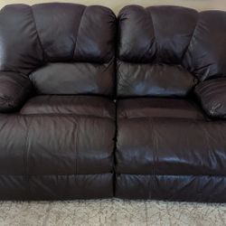 Brown Recliner Loveseat 