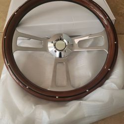 18" Big Rig Wood Steering Wheel Volvo Kenworth Peterbilt Volvo