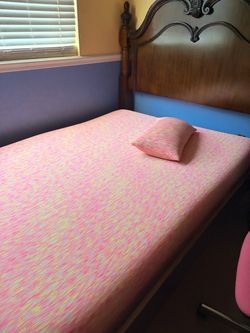 Wood Full Bed Frame with Headboard