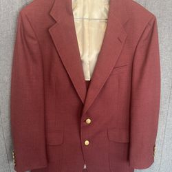 Vintage Austin Reed Men's Salmon Wool Blend Blazer Sz 38R Has been altered, so lining does not cover entire jacket inside.  See pictures for measureme