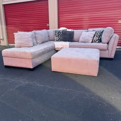 FREE DELIVERY - Cindy Crawford Smoke Gray Sectional