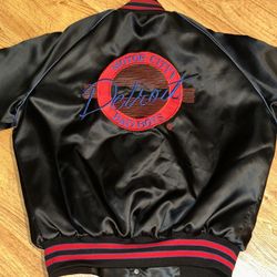 Vtg 90s G The Game Motor City DETROIT BAD BOYS Varsity Satin Jacket Large READ
