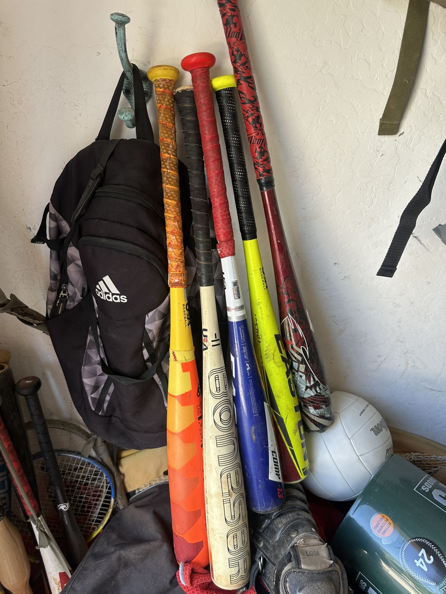Easton Hype Fire, Bonesaber, Demarini, Various USA Baseball Bats Used