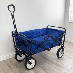 (NEW) $65 Collapsible Folding Wagon Utility Cart Outdoor Gardening 34x20x22 Inches (Black or Blue) 