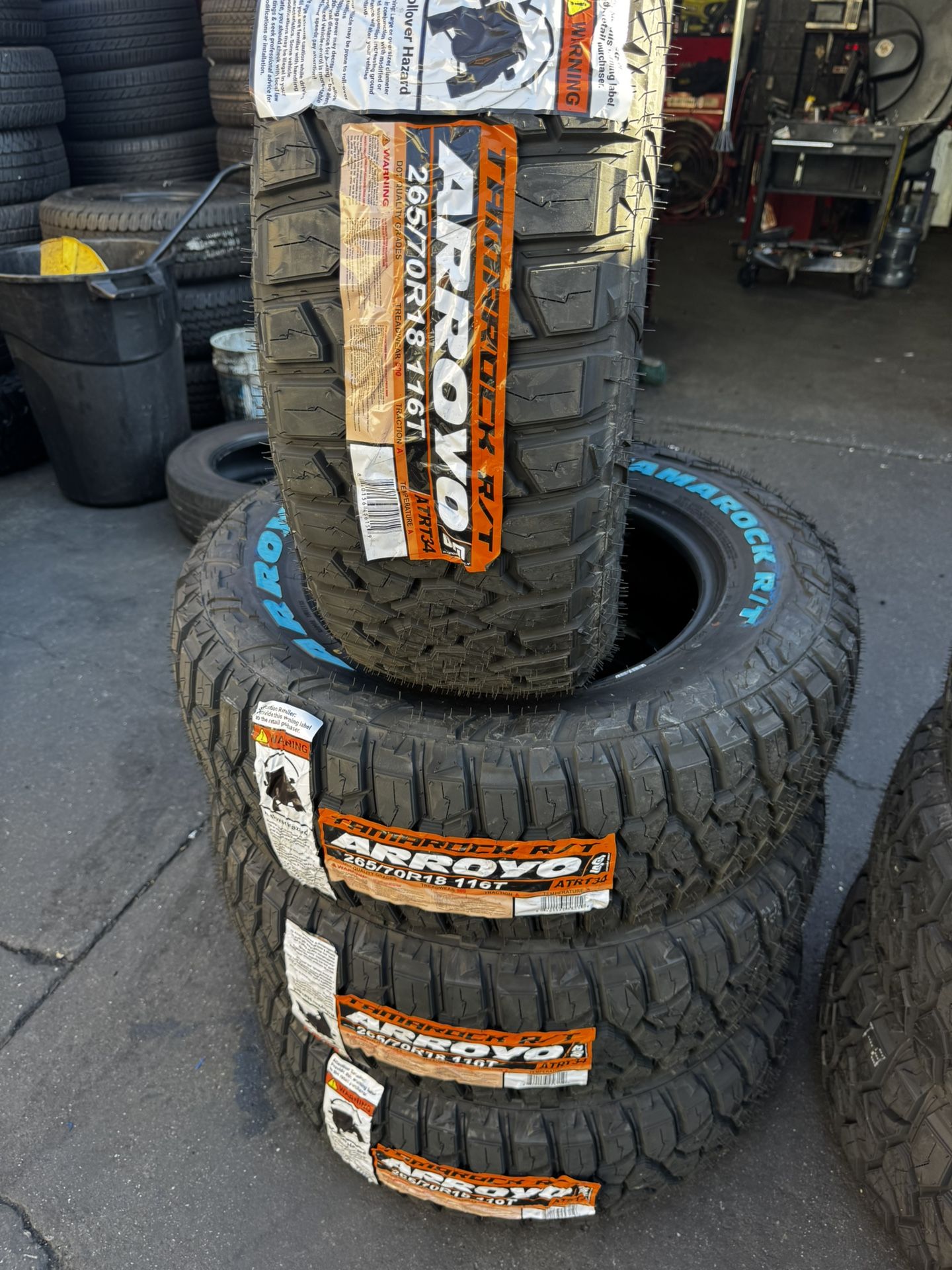 ALL TERRAIN TIRES 265/70/18 AROYO. 195/65/15. 205/55/16. 215/60/16. 235/75/15. 235/45/18. 235/40/19. 255/65/18. 235/60/18. 275/55/20. 275/60/20 And Mo