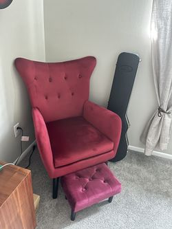 Red Accent Chair Velvet And Velvet Bench « Mint Condition »