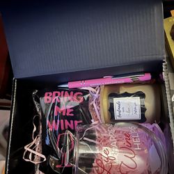 Encouragement, Thank You, Friends. Gift Box, Socks , Candle , Wine Glass