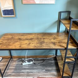 Desk With Shelving 
