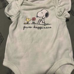 Snoopy 0-3 Month Onsie