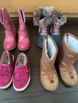 Size 8 super adorable girl boots and shoes! Nice condition-smoke & Pet free home!! Bay park 92110 Take all 4 pairs for 20 .00