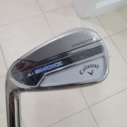 LEFTY NEW!!! Callaway Paradigm Ai Smoke 7 Iron Elevate MPH Steel Stiff Flex Left Handed Demo Club