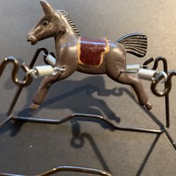 Vintage Spring Bouncing Rocking Horse DOLLHOUSE COLLECTIBLE