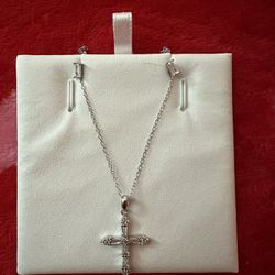 Cross Necklace And Earring Set 925
