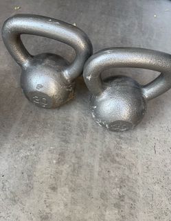 Pair Of Iron Kettlebells
