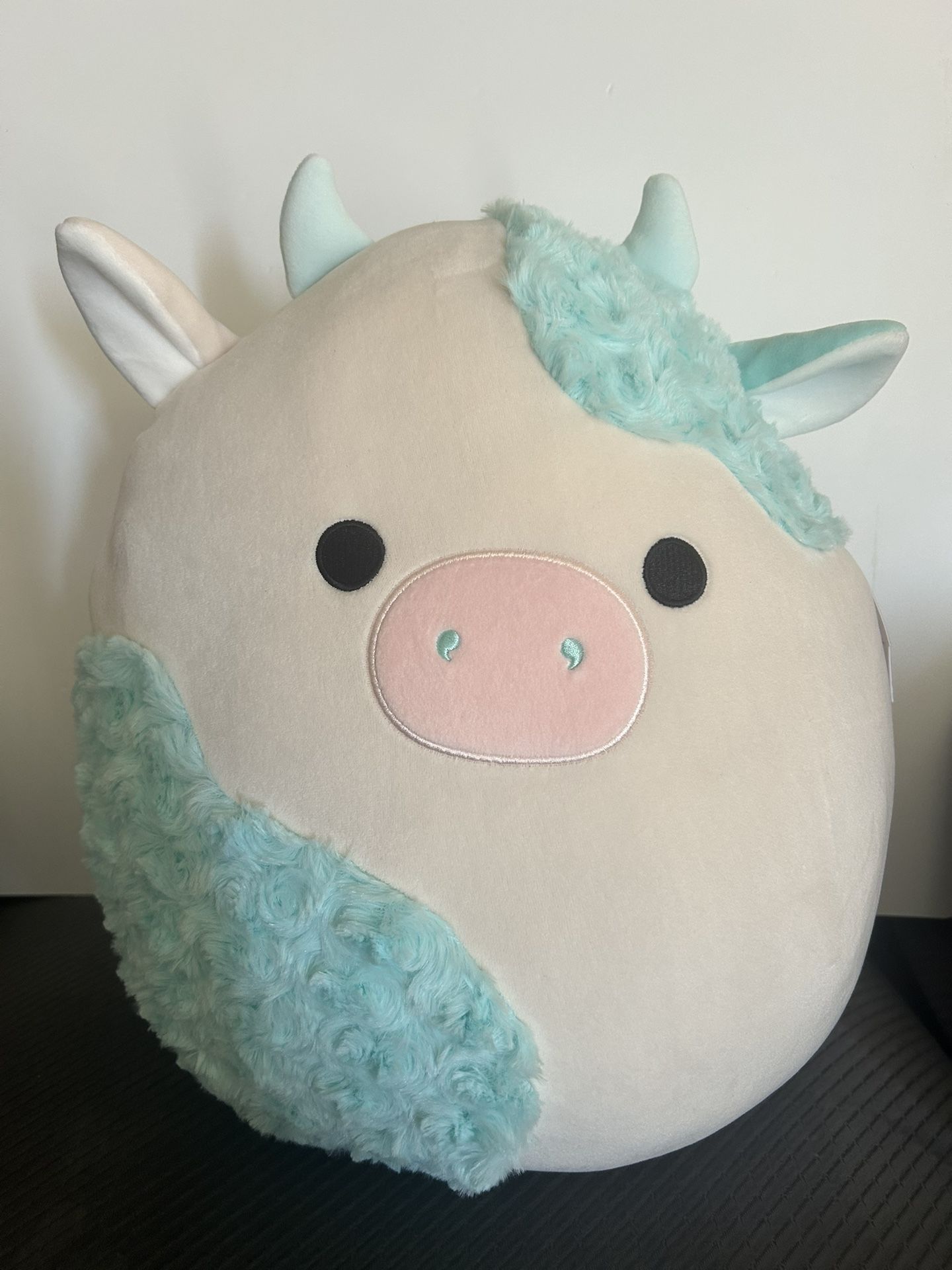 New Squishmallows Clint Cow Spring Easter Fuzzy Pastel Soft Plush 14"