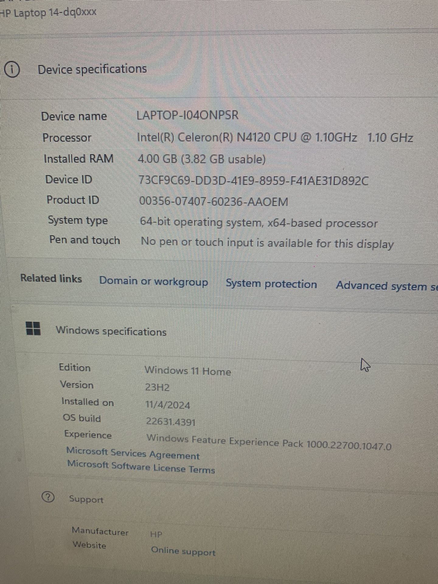 Hp Celeron Laptop