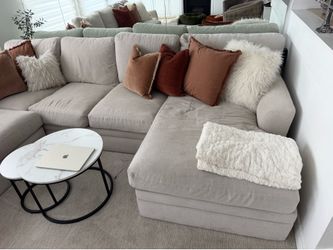 Large Sectional Sofa Light Grey