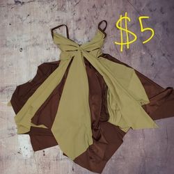 Brown Fairy Style Dance Dress, Size M