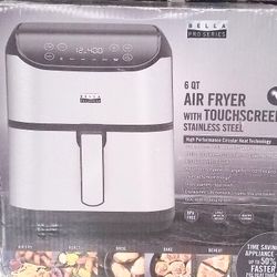 Bella Pro Series - 6-qt. Digital Air Fryer with Stainless Finish