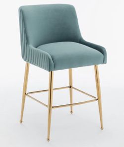Set of 2 Lovely velvet counter height bar stools.  (New)