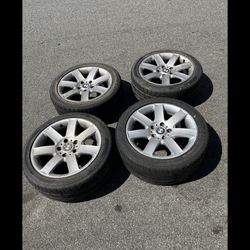 4 — 225/45r17 5x120 5x4.72 Stock Bmw 330i 328 335 Wheels Rims Tires!