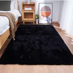 5x8 Ft Black Rug