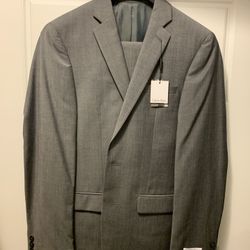 Calvin Klein Slim Fit Grey Suit 38R