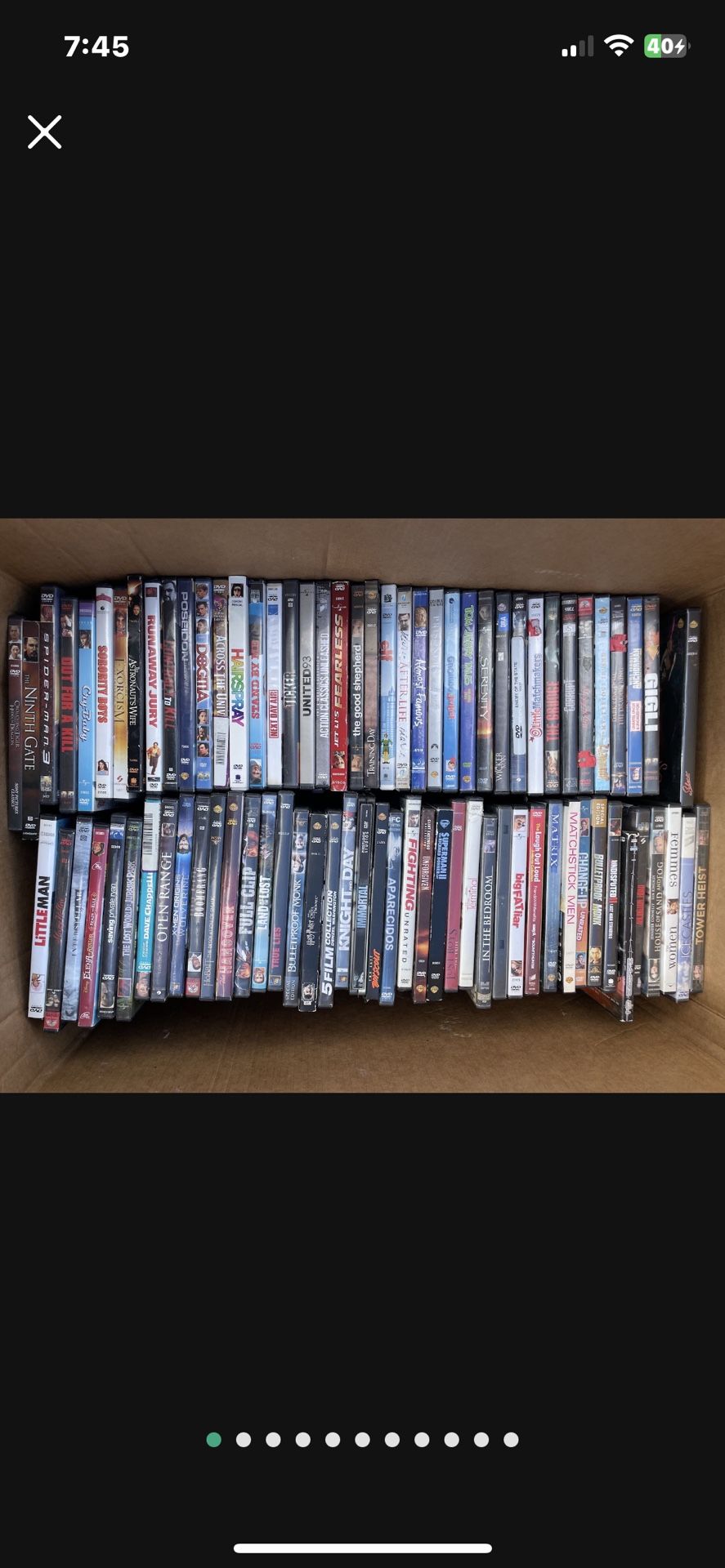 560 + DVD Movies For $250 Cash Firm All Or Nothing Under $.45