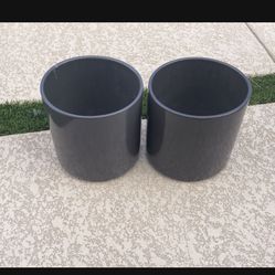 Two Mid Century Gainey Pots Charcoal Colar