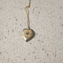 Gold Chain Locket with Heart With 🌺