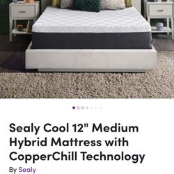Sealy Cool 12" Medium Hybrid Mattress with CopperChill Technology
