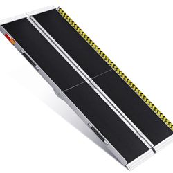 VNN Portable Wheelchair Ramp 6ft Aluminum 