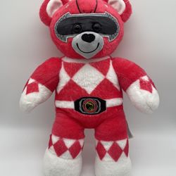 Build A Bear Power Rangers Red Ranger Plush Limited Edition 2017  W/ Theme Song!