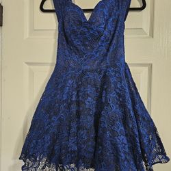 Windsor Royal Blue Fit And Flare Dress - Size Small