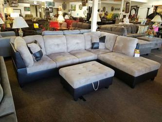 Sectional with ottoman