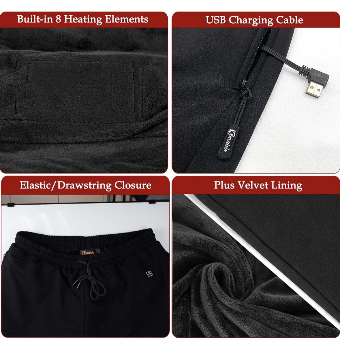 Size Medium Heated Pants for Men Women - Electric USB 8 Zones Heating  Trousers Winter Warm (5V/2A Battery Not Included) for Sale in Greenwich, NJ  - OfferUp