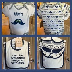 Baby Boy Bodysuits And Bibs
