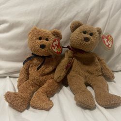 Curly And Fluffy Beanie Baby’s Mint Condition “curly” Extremely Rare 