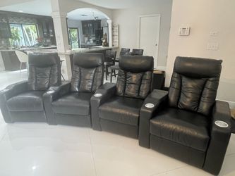 4 Reclining Sofa Chairs With Cup Holders - URGENT SALE ‼️